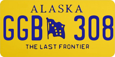 AK license plate GGB308