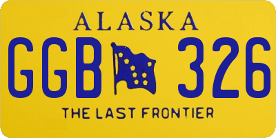 AK license plate GGB326