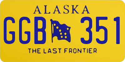 AK license plate GGB351