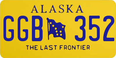 AK license plate GGB352
