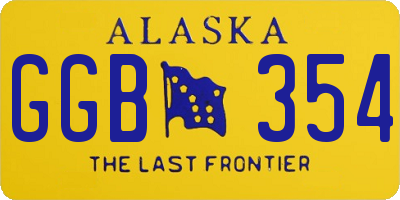 AK license plate GGB354