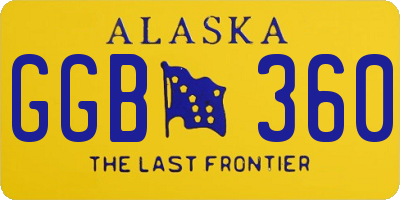 AK license plate GGB360