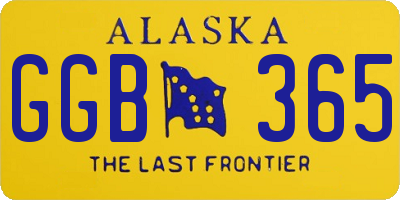 AK license plate GGB365