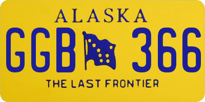 AK license plate GGB366