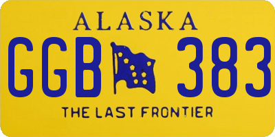 AK license plate GGB383