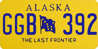 AK license plate GGB392