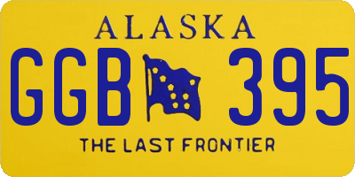 AK license plate GGB395