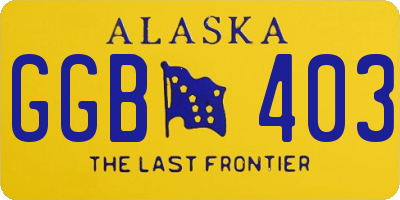 AK license plate GGB403
