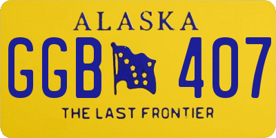 AK license plate GGB407
