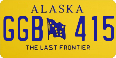 AK license plate GGB415