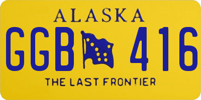 AK license plate GGB416