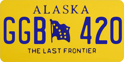 AK license plate GGB420