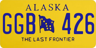 AK license plate GGB426