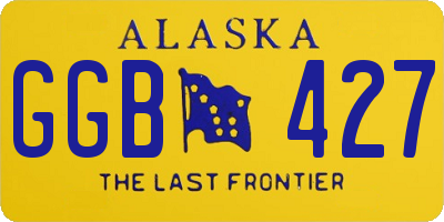 AK license plate GGB427