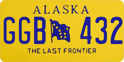 AK license plate GGB432
