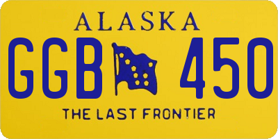 AK license plate GGB450