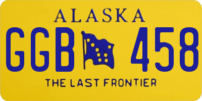 AK license plate GGB458