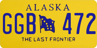 AK license plate GGB472