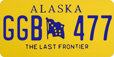 AK license plate GGB477