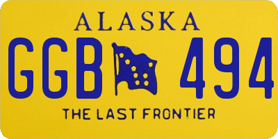 AK license plate GGB494