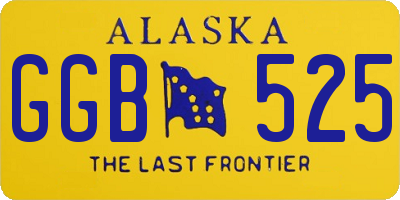 AK license plate GGB525