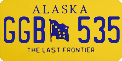 AK license plate GGB535
