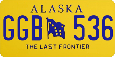 AK license plate GGB536