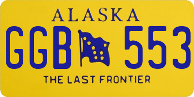 AK license plate GGB553