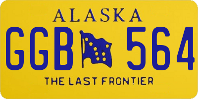 AK license plate GGB564
