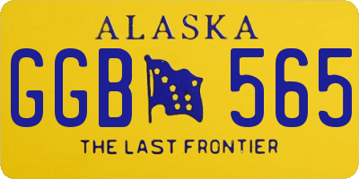 AK license plate GGB565
