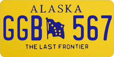 AK license plate GGB567
