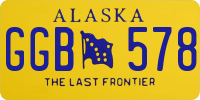 AK license plate GGB578