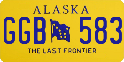 AK license plate GGB583