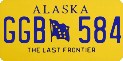 AK license plate GGB584