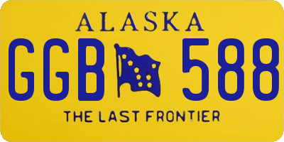 AK license plate GGB588