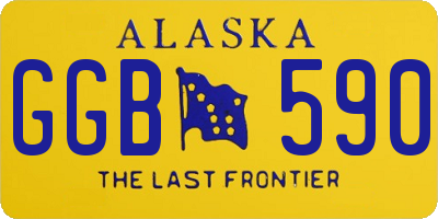 AK license plate GGB590