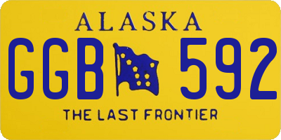 AK license plate GGB592