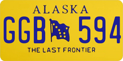 AK license plate GGB594