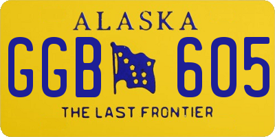 AK license plate GGB605