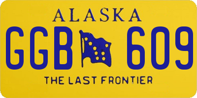 AK license plate GGB609