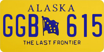 AK license plate GGB615