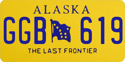 AK license plate GGB619