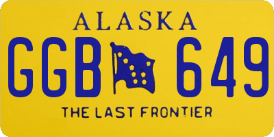 AK license plate GGB649