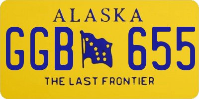 AK license plate GGB655