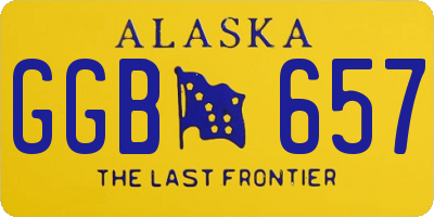 AK license plate GGB657