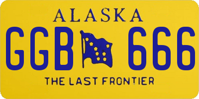 AK license plate GGB666