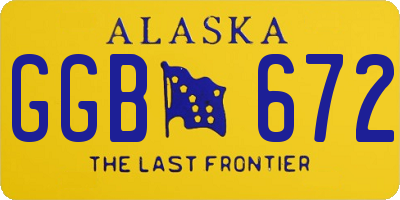 AK license plate GGB672