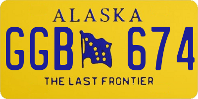 AK license plate GGB674