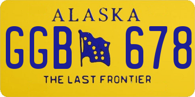 AK license plate GGB678