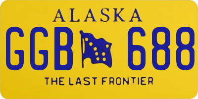 AK license plate GGB688